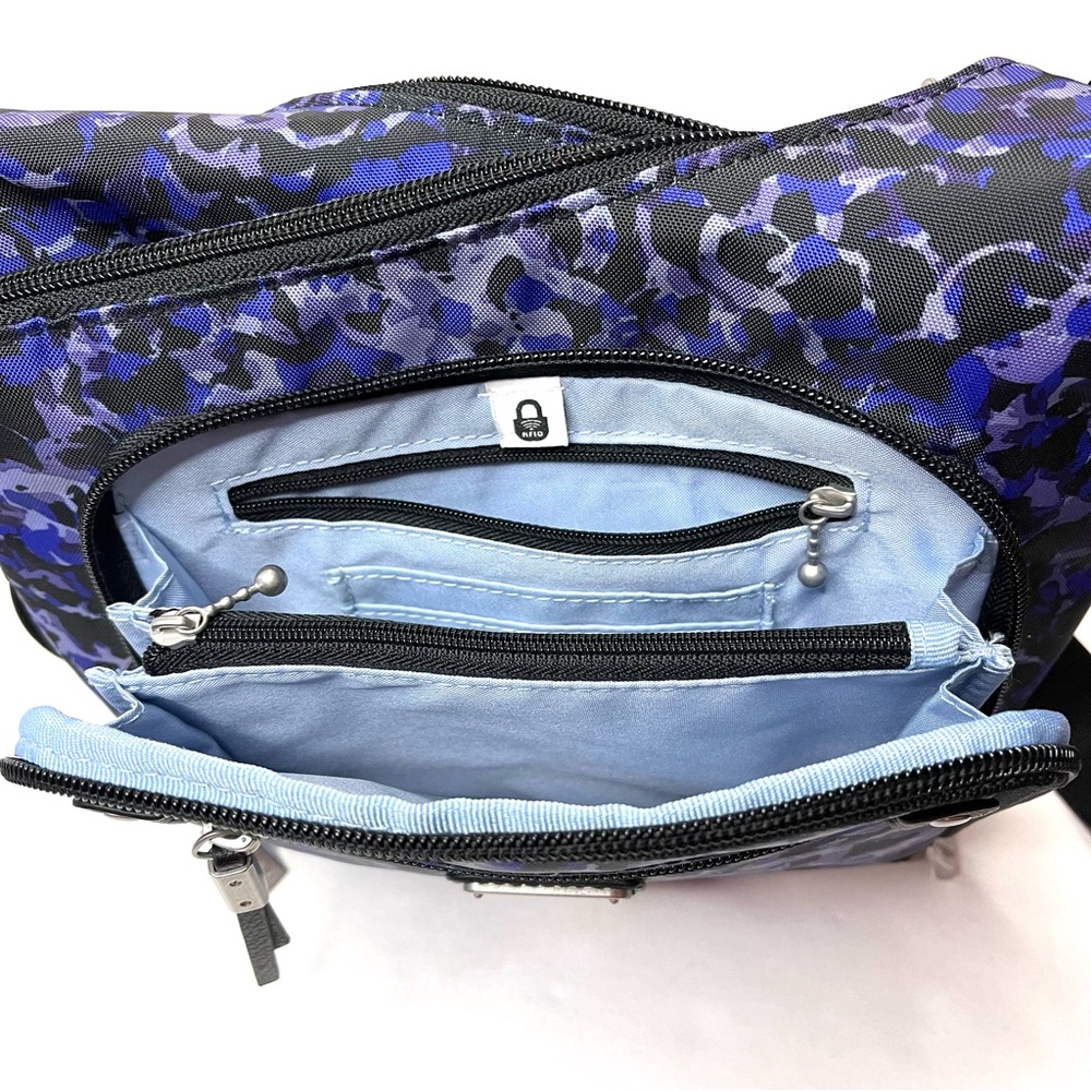 Baggallini Black and Blue Crossbody Bag EUC - Picture 6 of 11